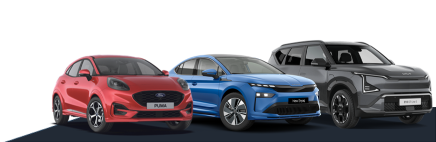 Ford Puma, Skoda Enyaq and Kia EV9 passenger vehicles